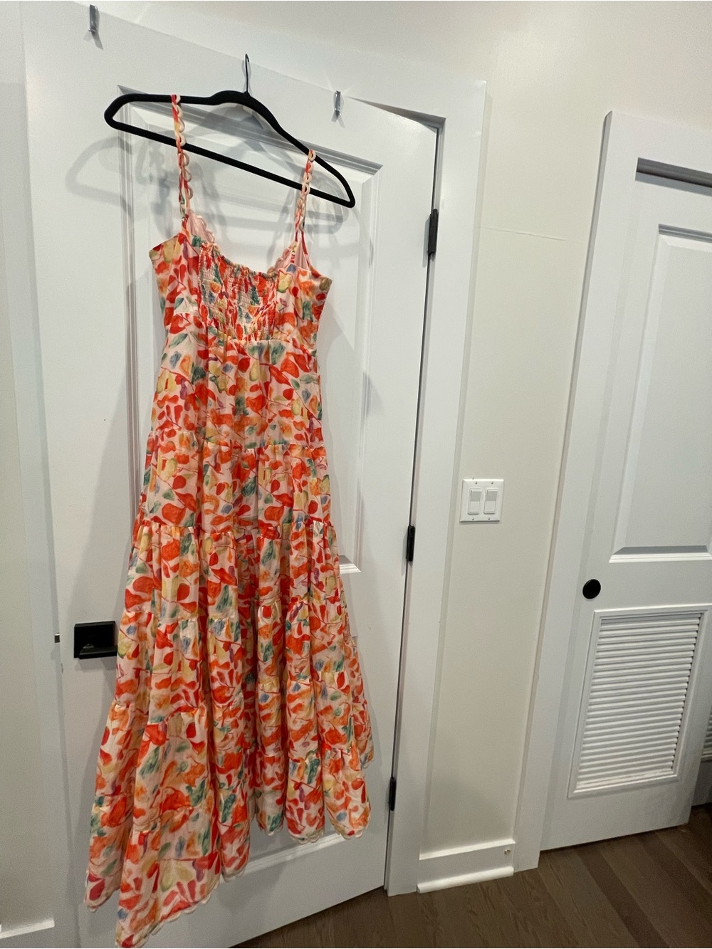 ASTR Floral Tiered Sundress in Coral & Mint
